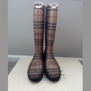 Burberry Haymarket Check Plaid Rainboots